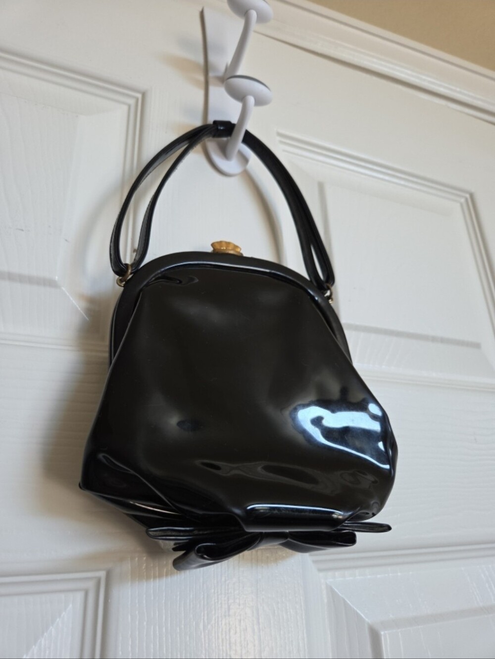 Vintage Morris Moskowitz Black Patent Leather Purse